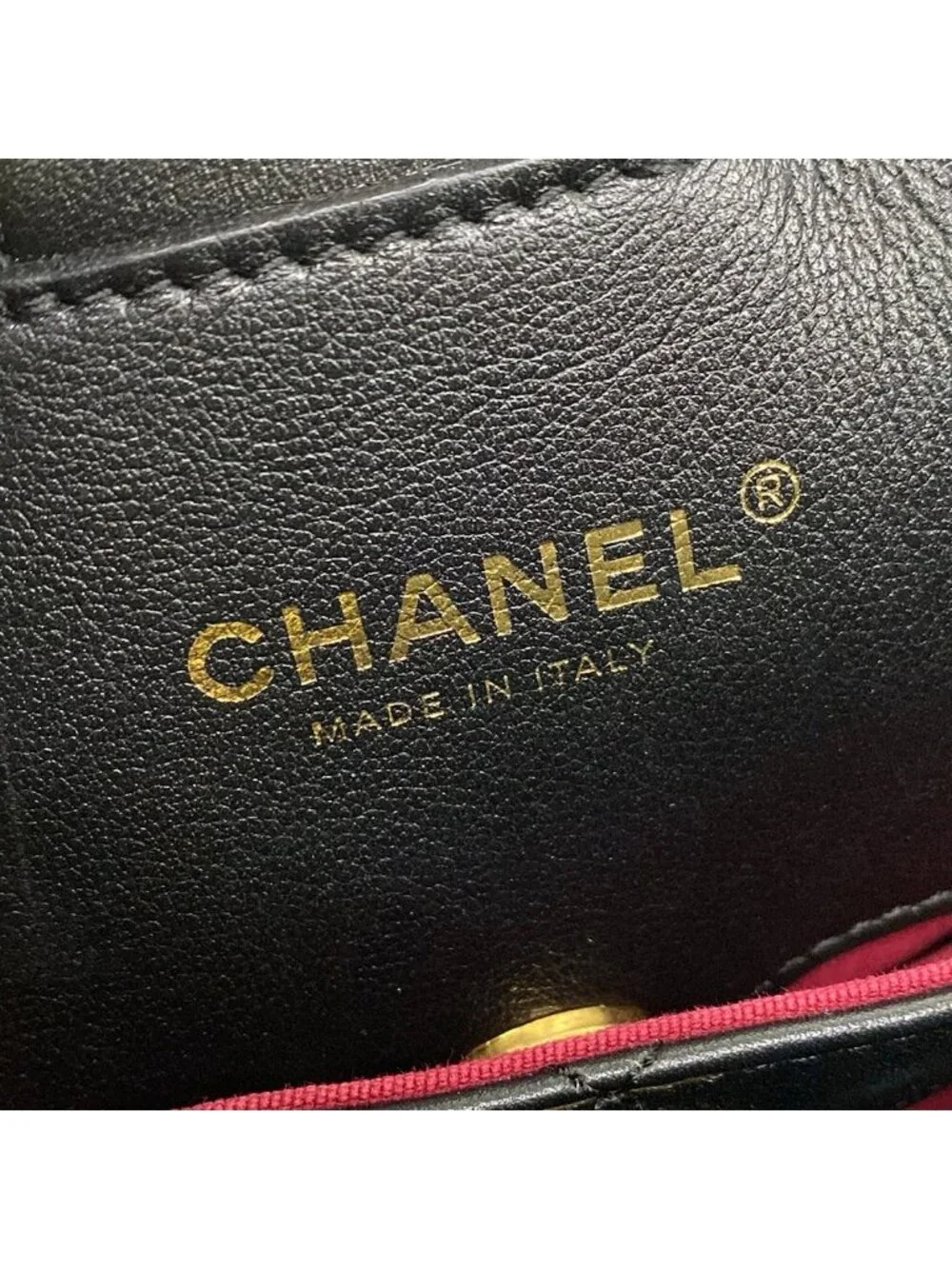 Chanel Tote Quilted Black Metal Vintage Gold